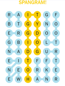NYT Strands hints today puzzle board