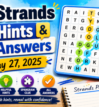 NYT Strands hints today puzzle board